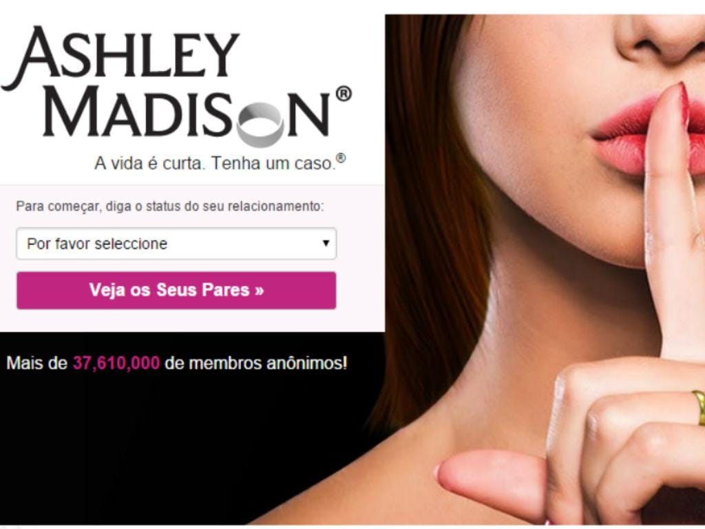 Portal do site Ashley Madison