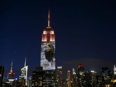 Leão Cecil homenageado no Empire State Building - TVI