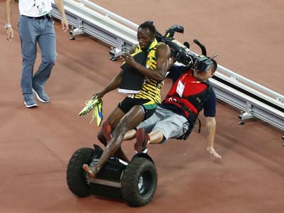 Bolt atropelado por um «segway» depois do título mundial - TVI