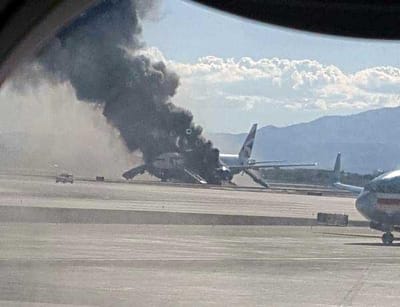 Las Vegas: avião incendeia-se na pista - TVI