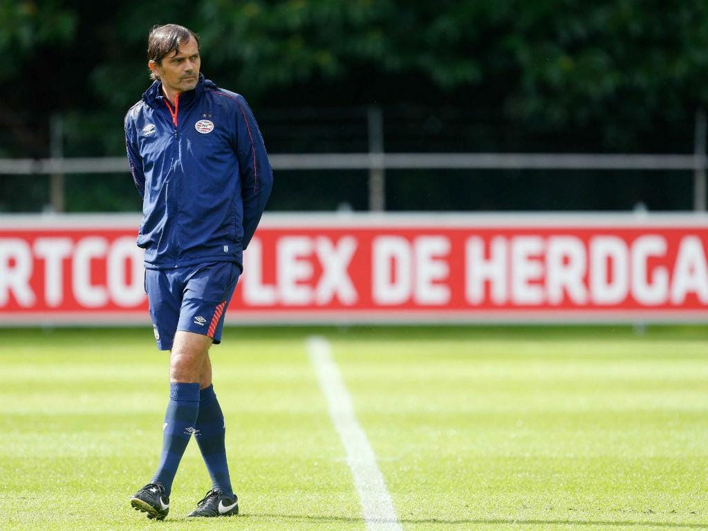 Phillip Cocu no treino do PSV