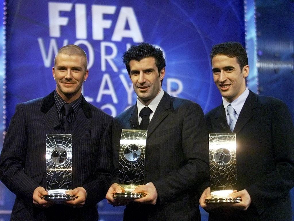 Raul, Figo e Beckham (Reuters)