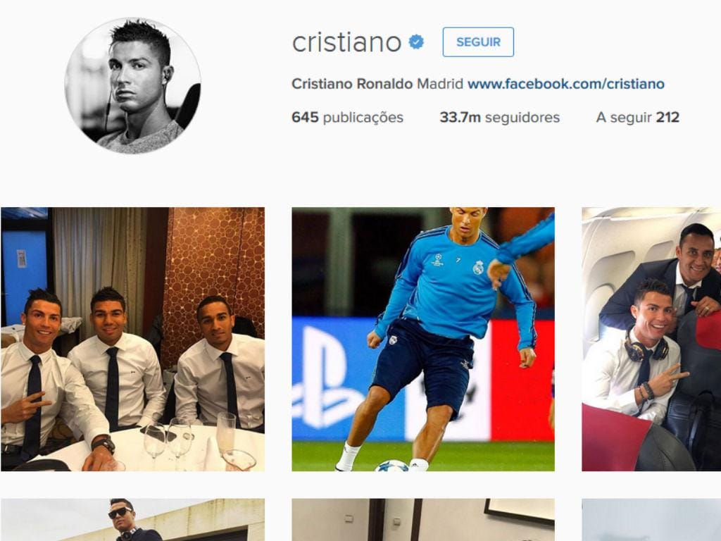 Cristiano Ronaldo no Instagram
