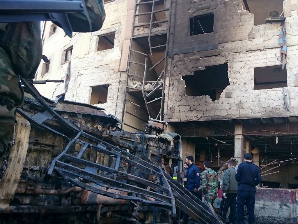 As imagens do ataque do Estado Islâmico em Damasco
