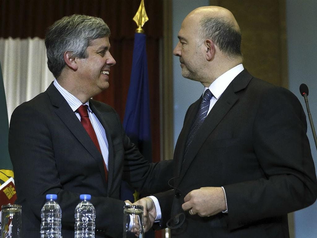 Mário Centeno e Pierre Moscovici