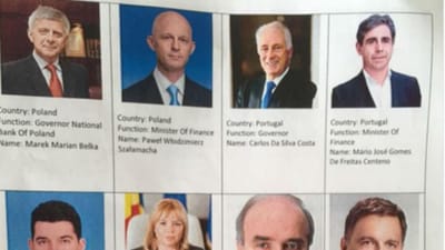 Eurogrupo troca foto de Mário Centeno e confunde-o com jornalista - TVI