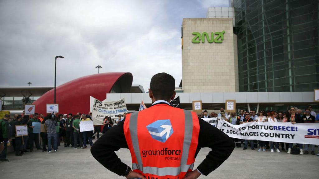 Protesto do Handling no Aeroporto de Lisboa