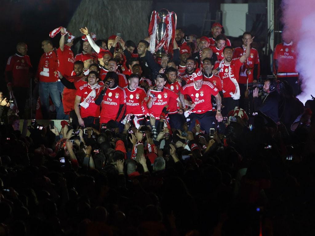 Benfica: a festa no Marquês
