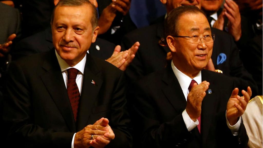 Presidente turco com o secretário-geral da ONU