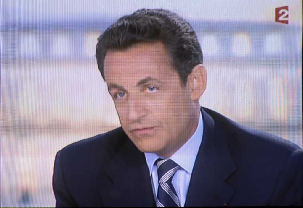 Nicolas Sarkozy durante o debate - Foto EPA
