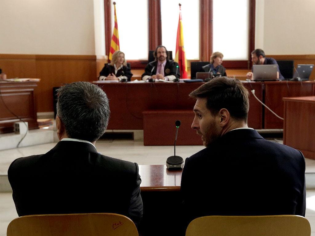 Messi em tribunal (foto Reuters)