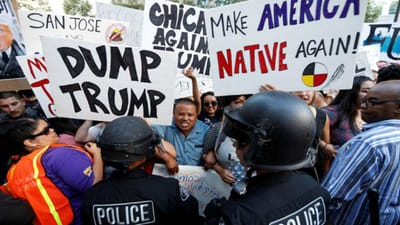 Protesto anti-Trump termina em violência na Califórnia - TVI