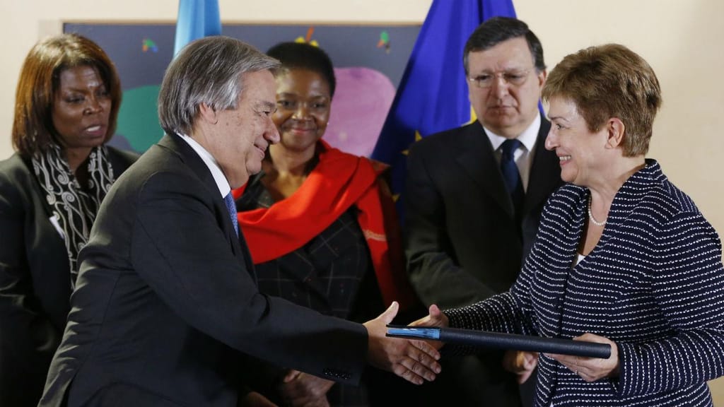 António Guterres, Durão Barroso e Kristalina Georgieva