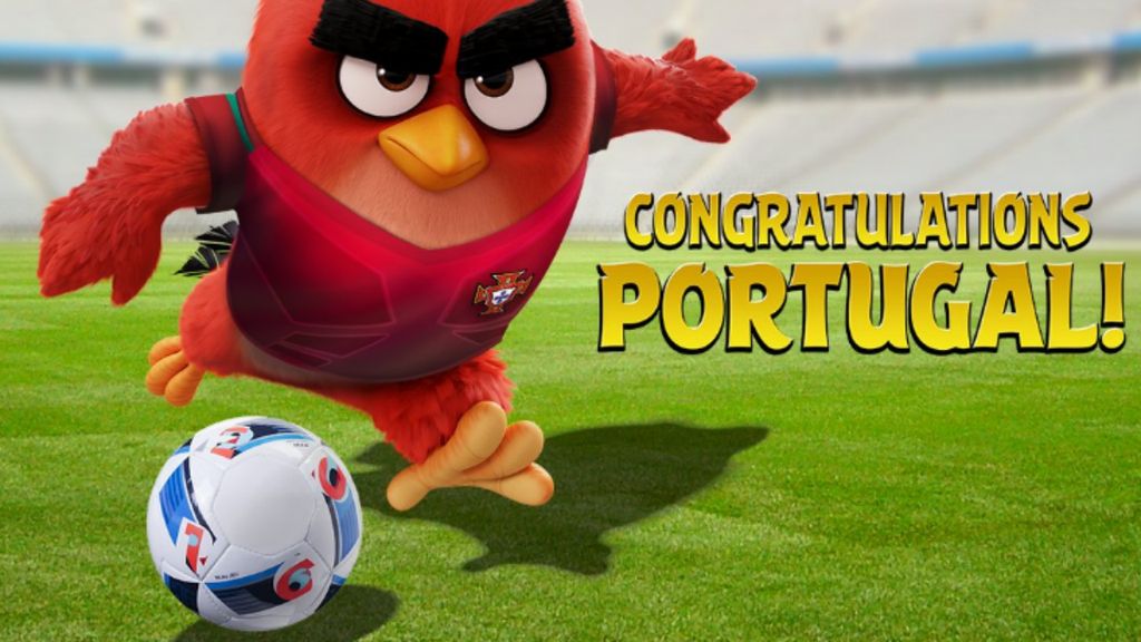 Agry Birds felicitam Portugal pela vitória do Europeu. 