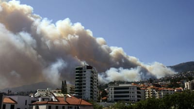 Duas casas consumidas pelas chamas no Funchal - TVI