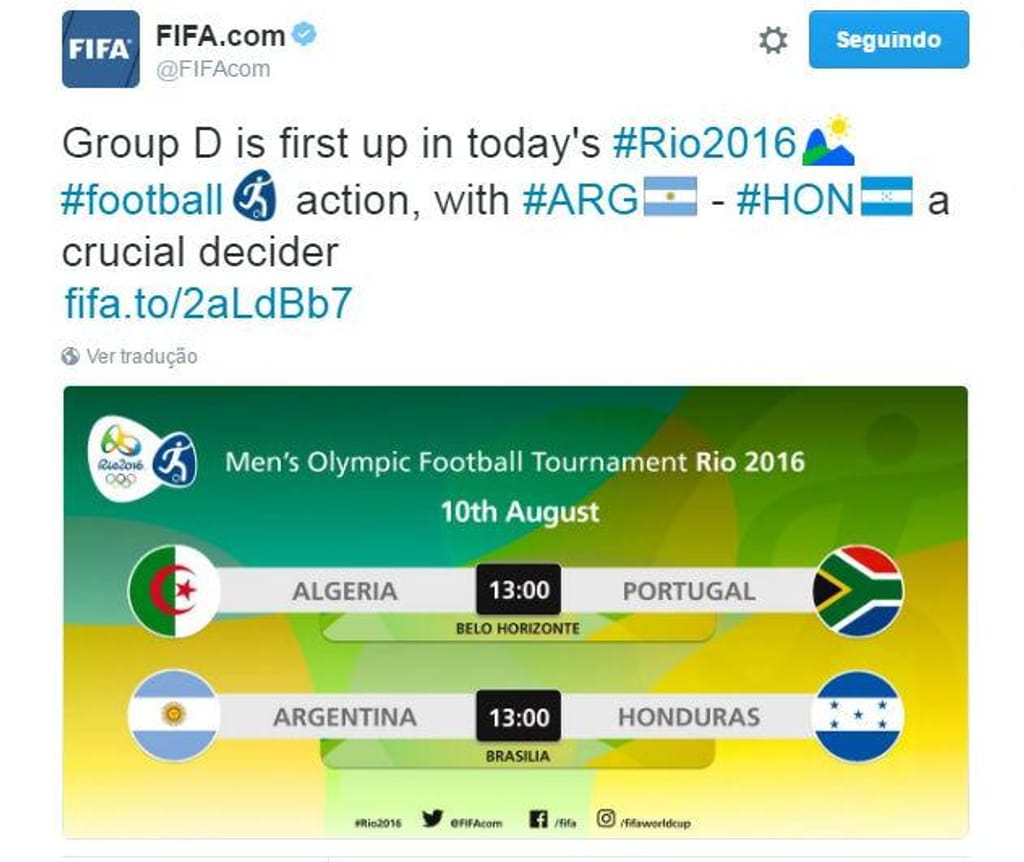 FIFA troca bandeira portuguesa pela sul-africana (fonte: twitter)