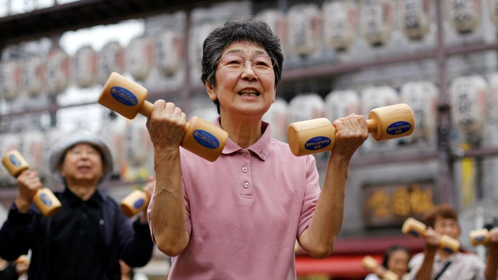 Mulher japonesa nas celebrações do "Dia de Respeito aos Idosos"