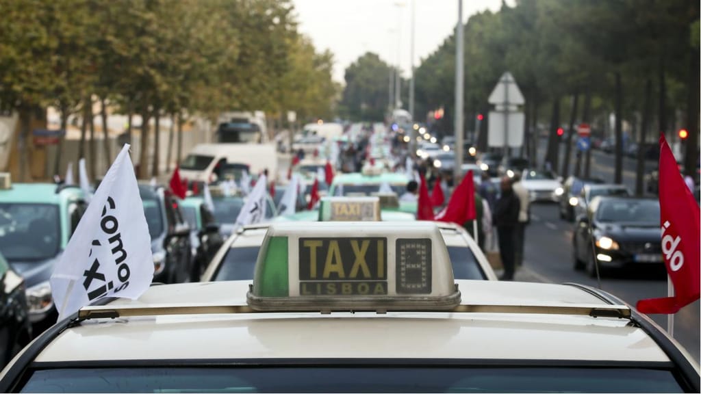 Manifestação de taxistas em Lisboa
