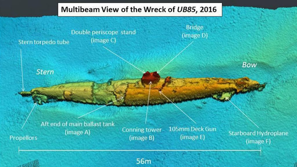 Submarino alemão encontrado 100 anos depois