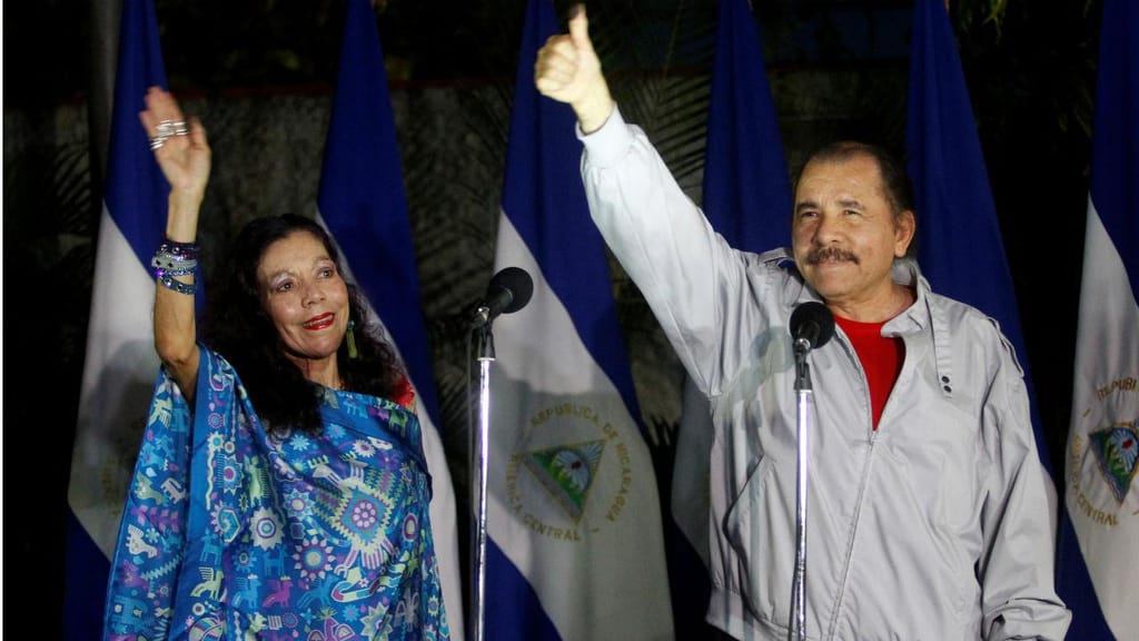 Daniel Ortega e Rosário Murillo vencem eleições na Nicarágua