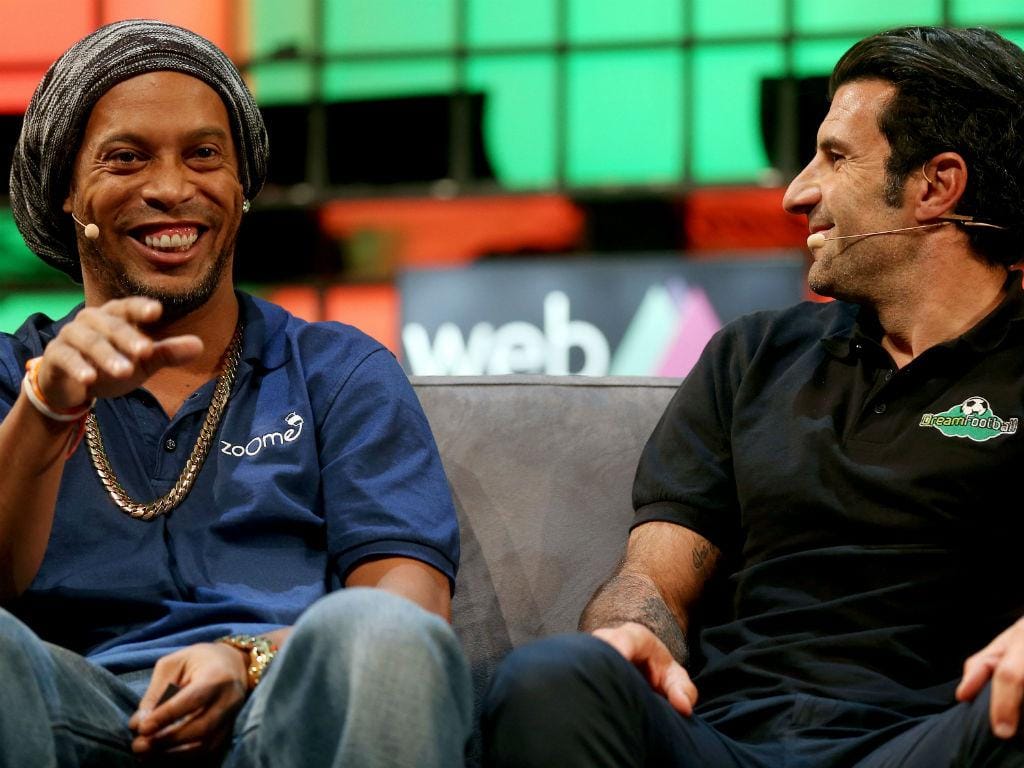 Web Summit: Ronaldinho e Figo à conversa em Lisboa