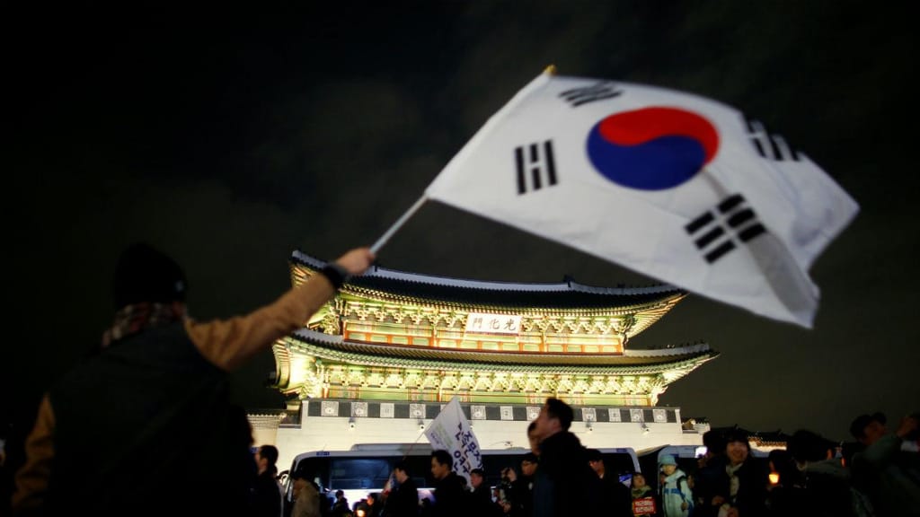 Protesto na Coreia do Sul