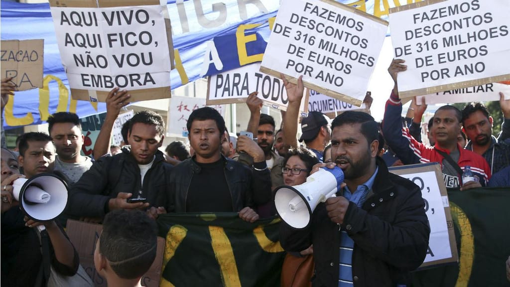Manifestação contra a lei da imigração em Lisboa