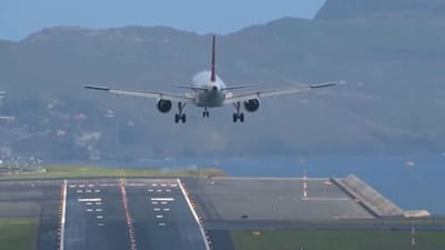Vídeo mostra avião suíço a falhar três aterragens na Madeira - TVI