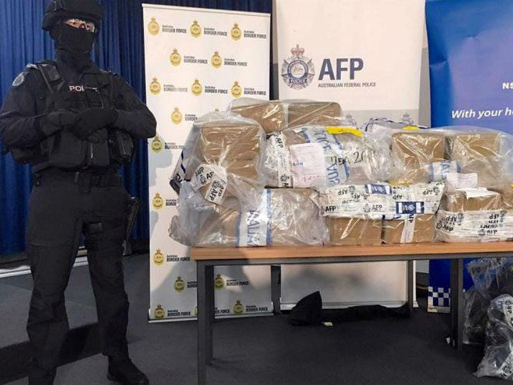 Austrália faz apreensão recorde de cocaína