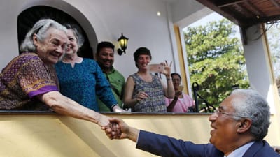 António Costa com receções populares calorosas na despedida de Goa - TVI