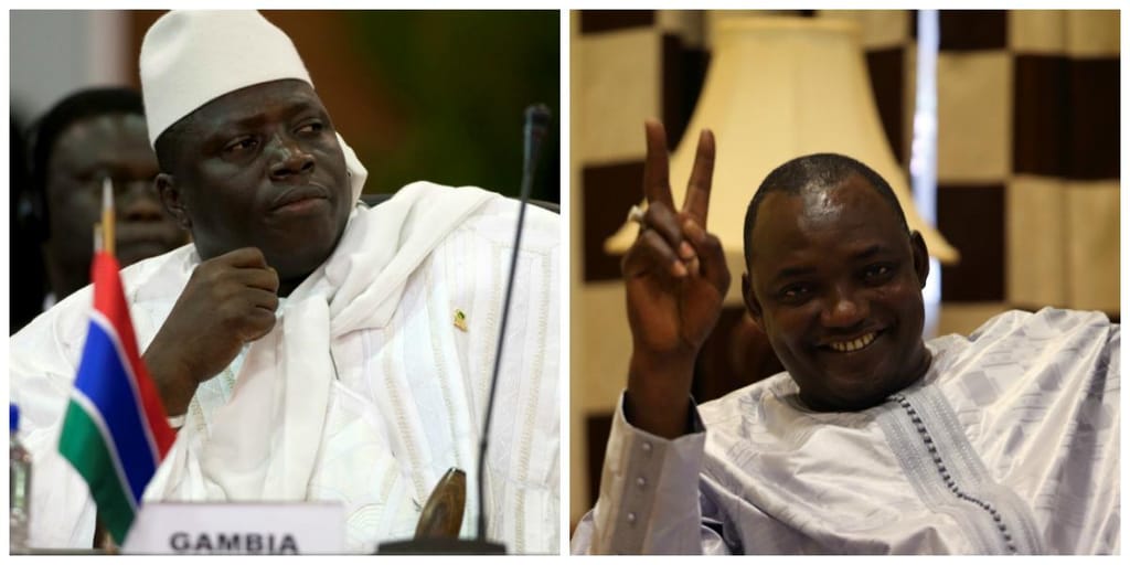 Gâmbia - Yahya Jammeh (presidente derrotado)/  Adama Barrow (presidente eleito)