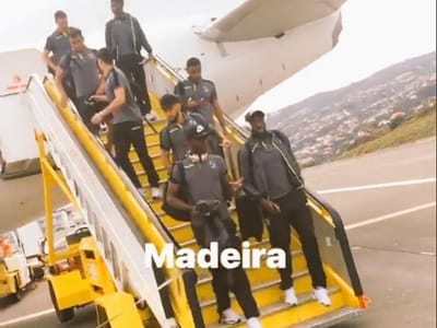 FOTO: V. Guimarães aterra na Madeira e manda mensagem a Ronaldo - TVI