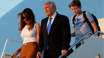 Mulher e filho mais novo de Trump mudam-se para a Casa Branca - TVI