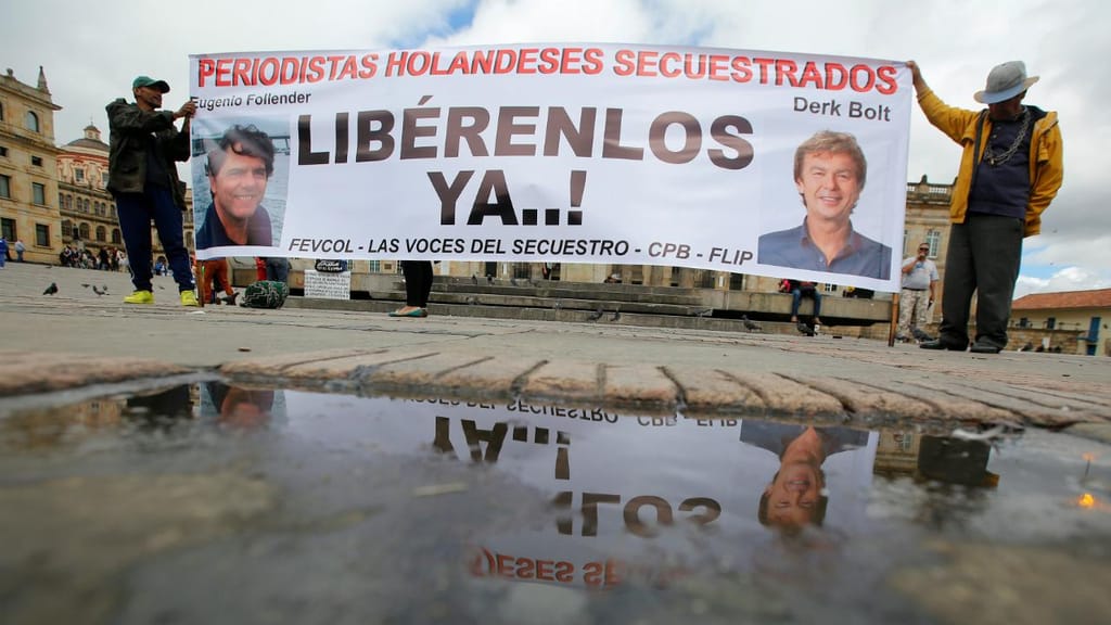 Colômbia - exigência de libertação de jornalistas holandeses