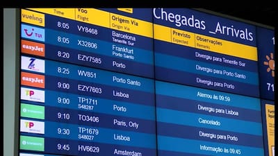 Apenas um avião aterrou hoje no Funchal, 5.500 passageiros afetados - TVI