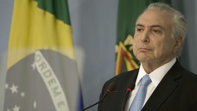 Michel Temer é o presidente mais impopular do Brasil desde 1985 - TVI