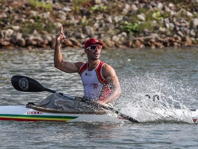 Fernando Pimenta na final de K1 500 nos Europeus de canoagem - TVI