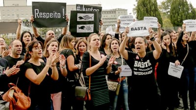 Enfermeiros: 100% de adesão à greve no Hospital Garcia de Orta - TVI