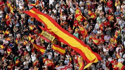 Manifestações contra o referendo em Madrid e Barcelona - TVI