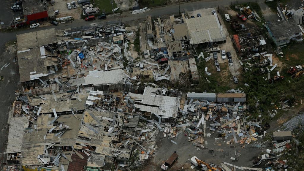 O cenário devastador deixado pelo furacão Maria em Porto Rico