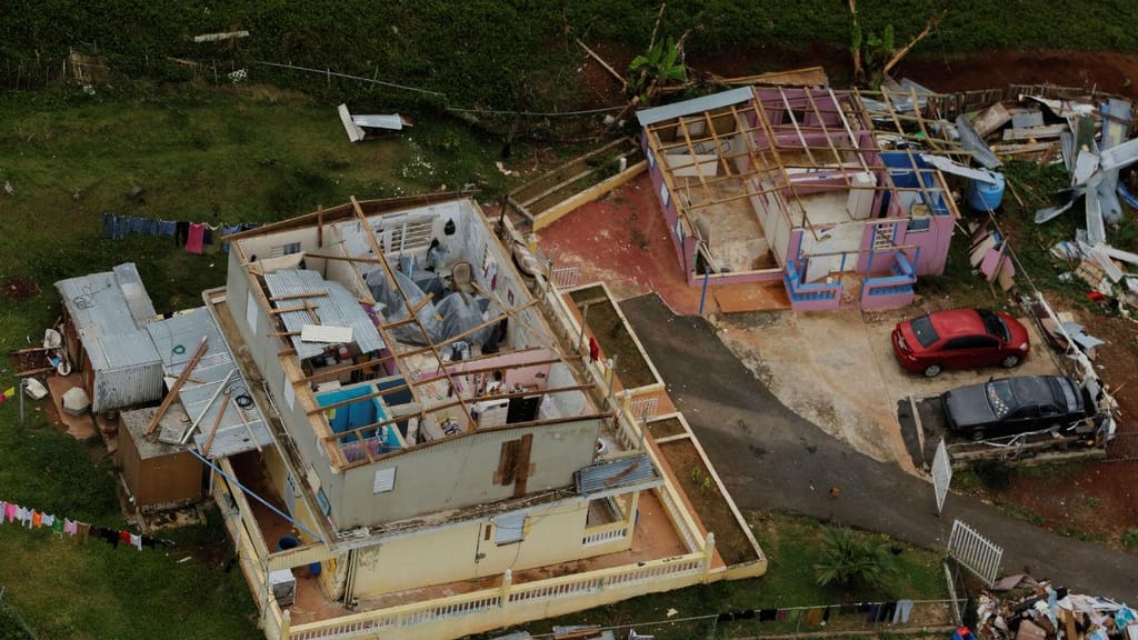 A destruição causada pelo furacão Maria em Porto Rico