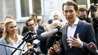 Projeções indicam que conservador Kurz de 31 anos será chanceler da Áustria - TVI