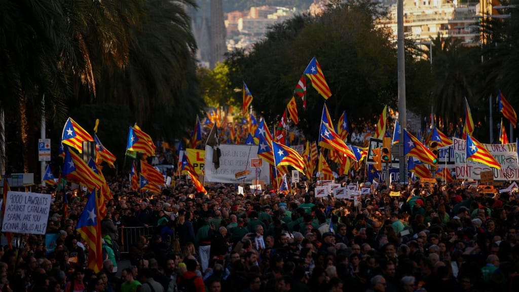 Manifestação em Barcelona