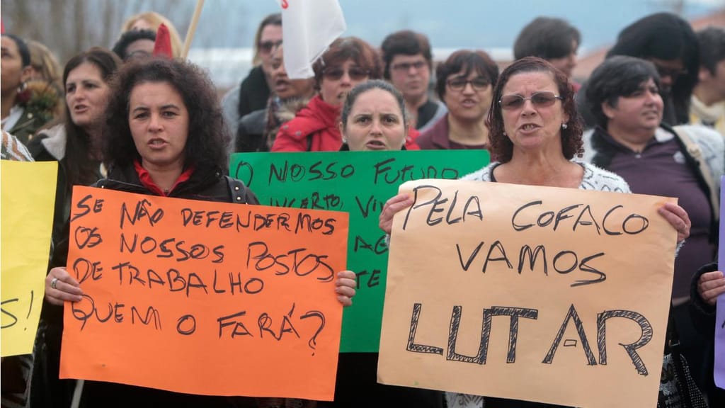Manifestação trabalhadoras da Cofaco - Horta, Açores