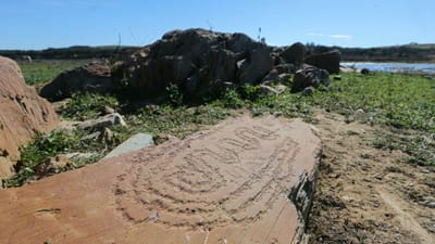 Seca pôs a nu mais arte rupestre no Guadiana - TVI