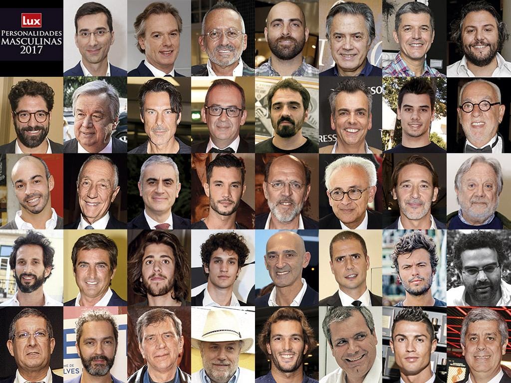 Nomeados Lux Personalidades Masculinas 2017 Foto: DR e Lux