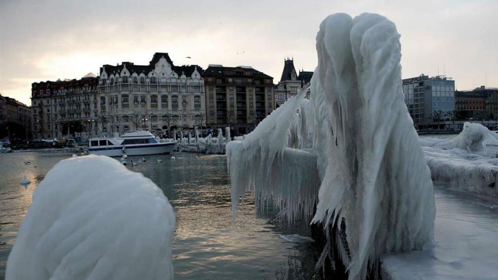 Frio congela Genebra
