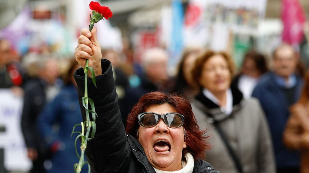 Manifestação de mulheres em Lisboa
