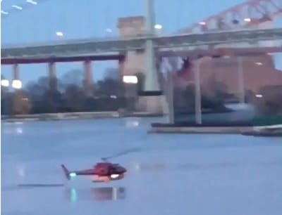 Helicóptero privado cai à água em Nova Iorque - TVI