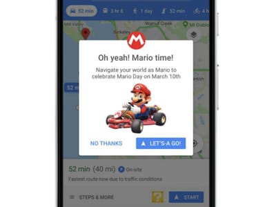 Mario Kart invade Google Maps - TVI